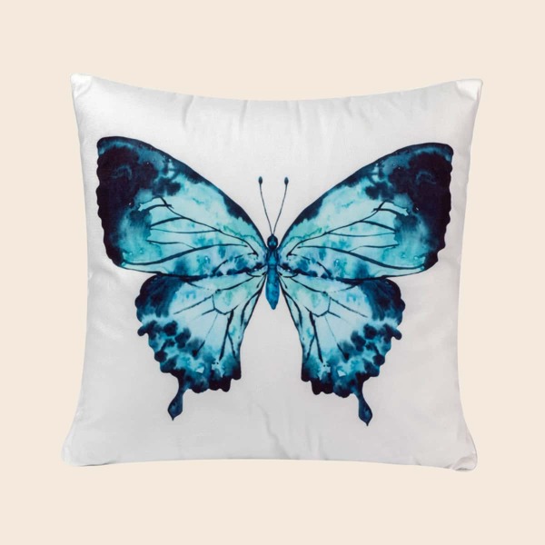 

Butterfly Print Cushion Cover Without Filler, Multicolor