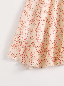 Girls Ditsy Floral Shirred Swing Dress