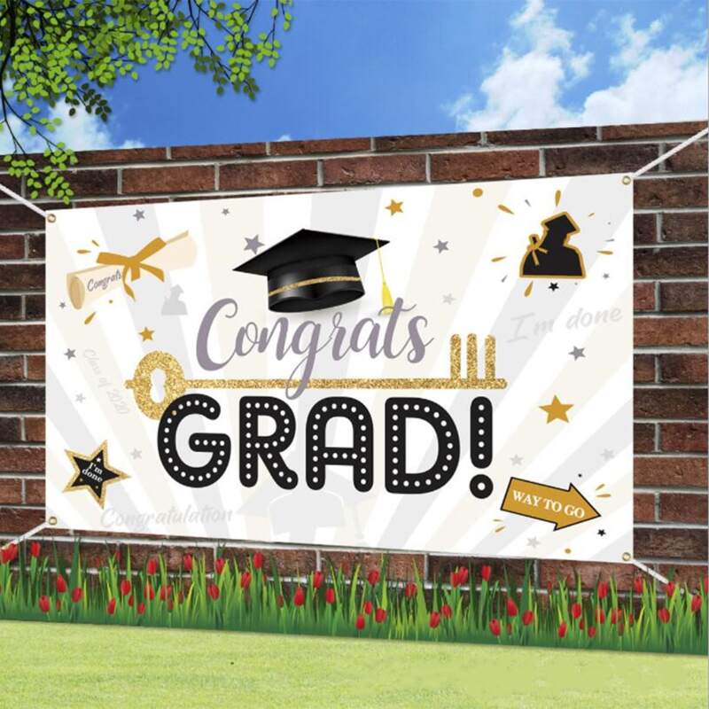 

1pc Graduation Banner, Multicolor