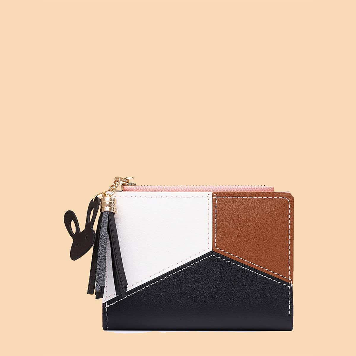

Colorblock Zip Purse, Multicolor