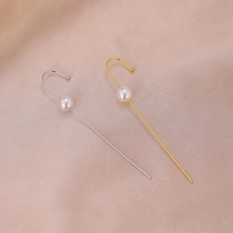 

2pcs Faux Pearl Ear Cuff, Multicolor