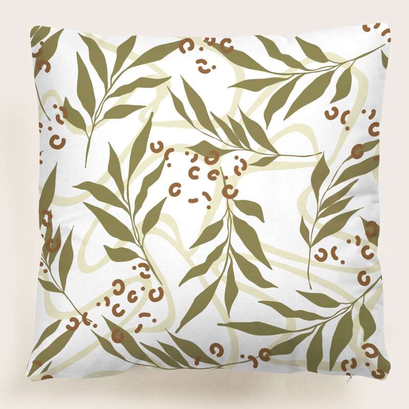 

Leaf Cushion Cover Without Filler, Multicolor