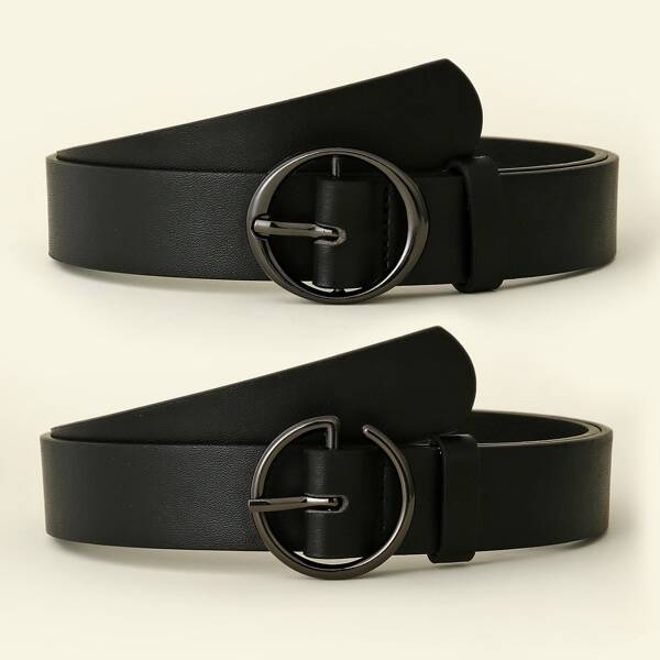 

2pcs Simple Belt, Black