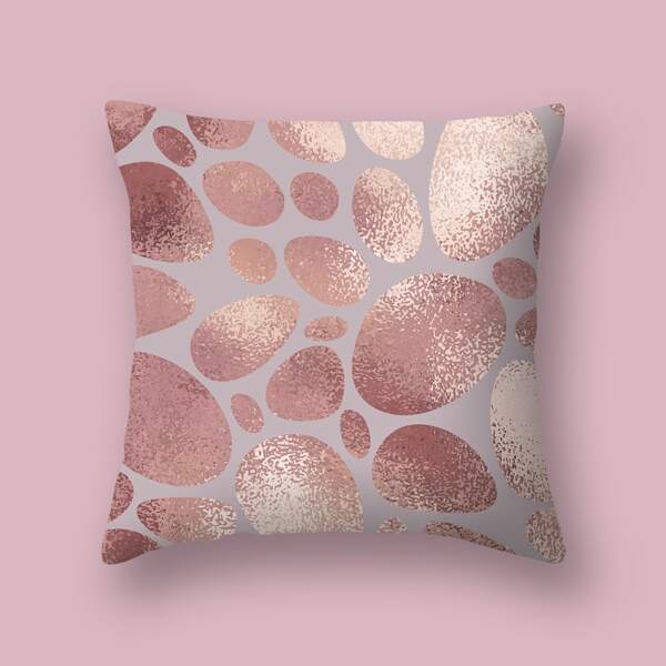 

Graphic Print Cushion Cover Without Filler, Pink