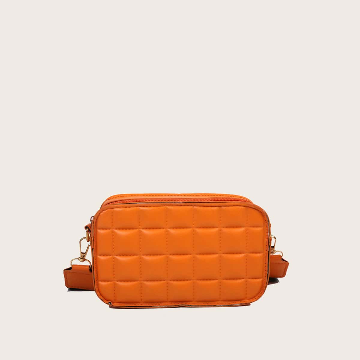 

Quilted Crossbody Bag, Orange