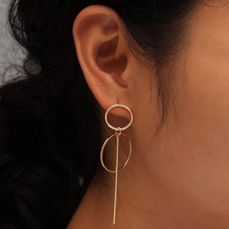 

Minimalist Drop Earrings, Gold