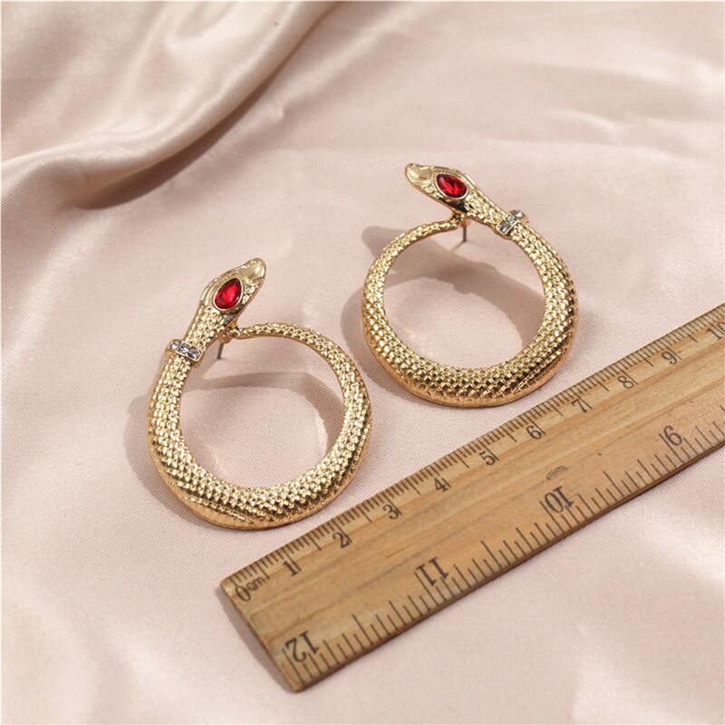 

Serpentine Hoop Earrings, Gold
