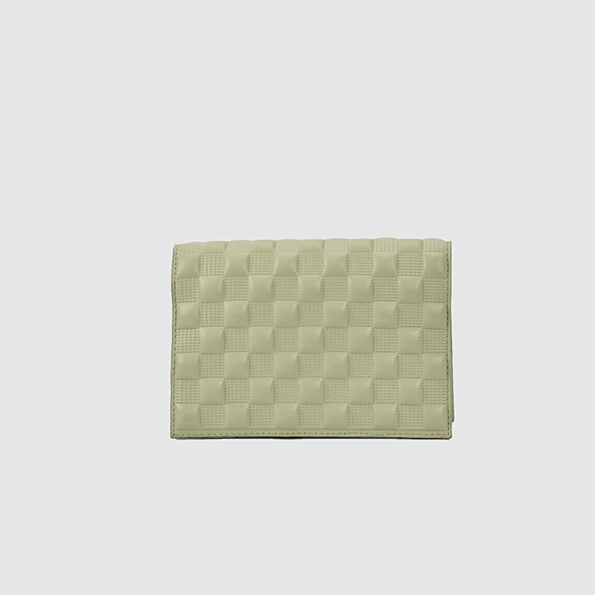 

Plaid Embossed Crossbody Bag, Mint green