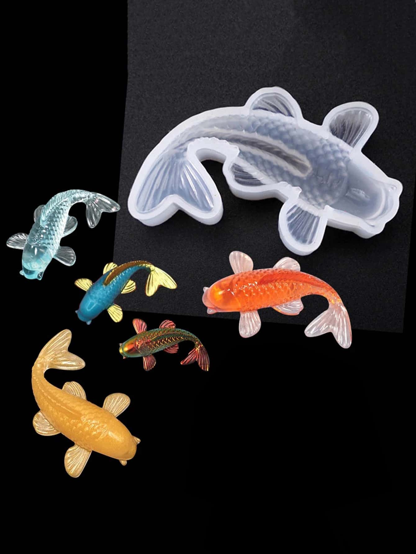 1pc Reusable Silicone Mold,Simple Clear Fish Shaped Washable DIY Silicone Mold For DIY Lovers - Clear - View 1