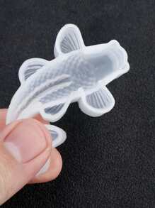 1pc Reusable Silicone Mold,Simple Clear Fish Shaped Washable DIY Silicone Mold For DIY Lovers - Clear - View 3