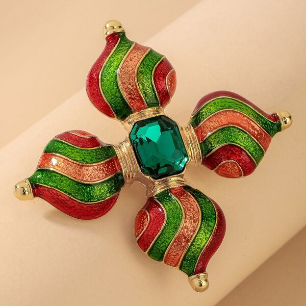 

Color Block Brooch, Multicolor