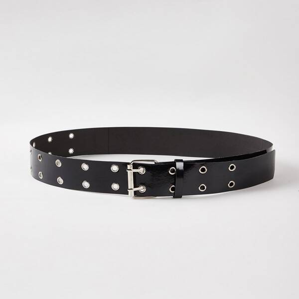 

Metal Buckle Costume Belt, Black