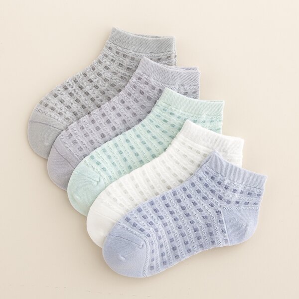 

5pairs Toddler Boys Breathable Socks, Multicolor