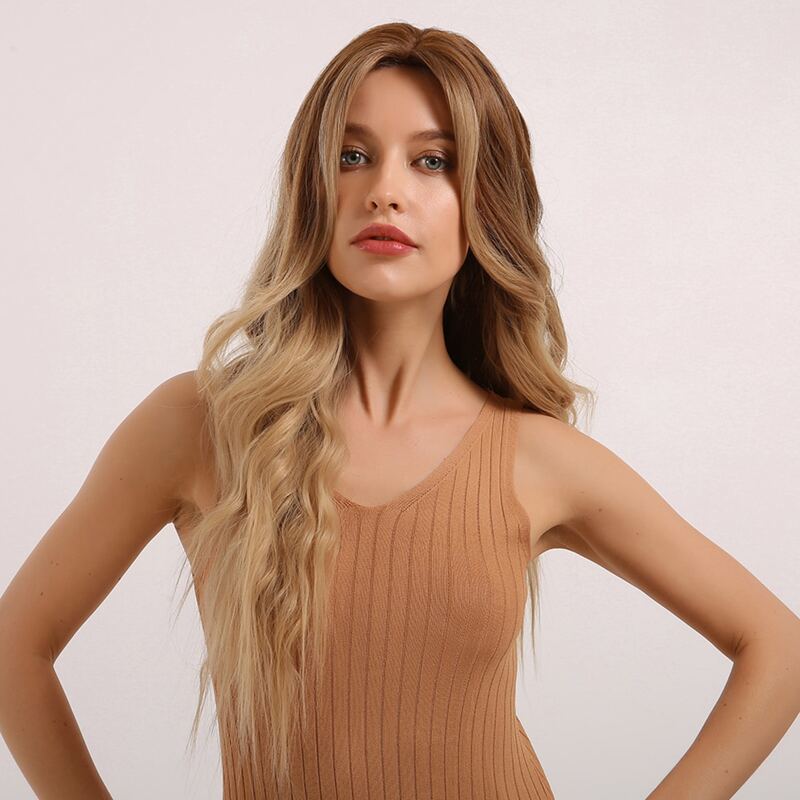 

Natural Long Curly Wig, Brown