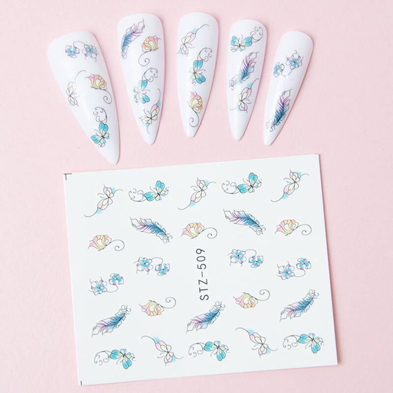 

1sheet Butterfly Pattern Nail Art Sticker, Multicolor