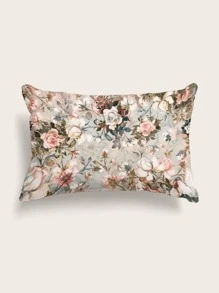 Flower Print Lumbar Pillowcase Without Filler - Multicolor - View 1