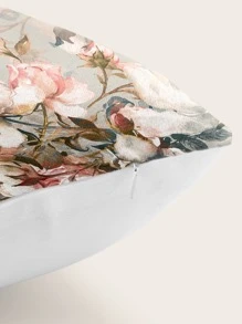 Flower Print Lumbar Pillowcase Without Filler - Multicolor - View 2