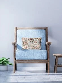 Flower Print Lumbar Pillowcase Without Filler - Multicolor - View 4