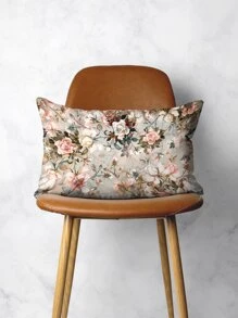 Flower Print Lumbar Pillowcase Without Filler - Multicolor - View 6