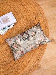 Flower Print Lumbar Pillowcase Without Filler - Multicolor - View 7
