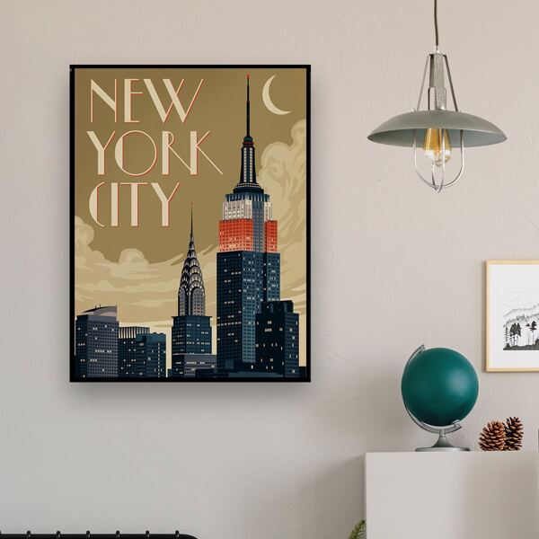 

City Pattern Diamond Painting Without Frame, Multicolor