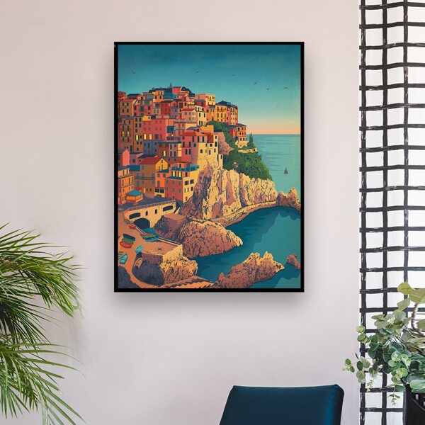 

City Pattern Diamond Painting Without Frame, Multicolor