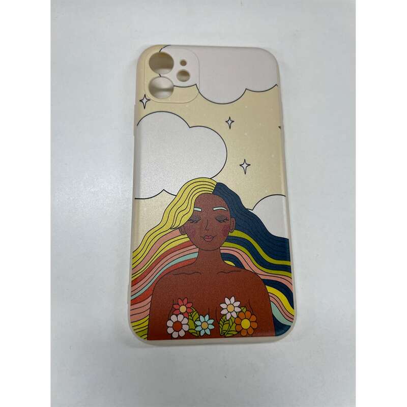 

ROMWE X Artless.cauliflower Figure Graphic Phone Case, Multicolor