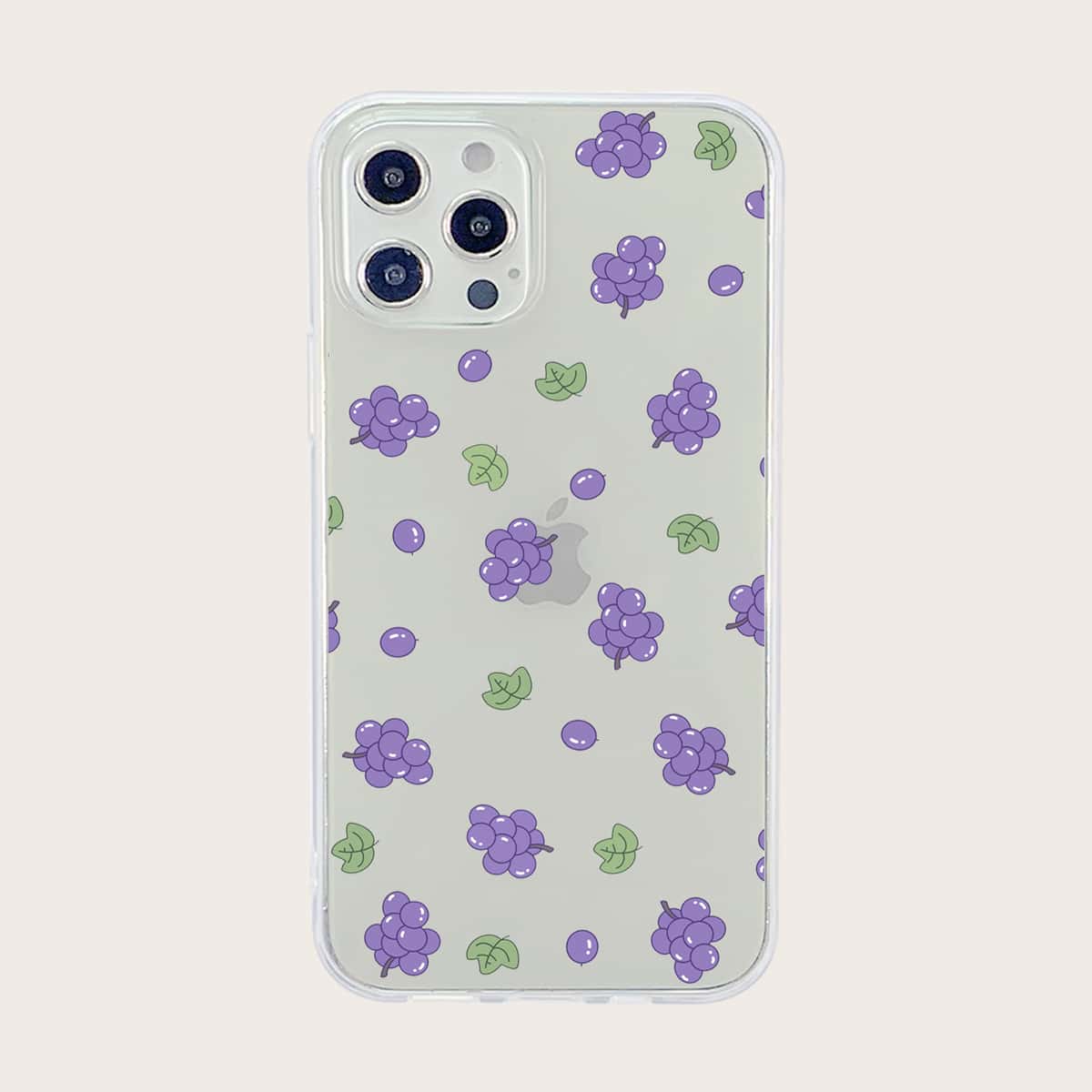 

Cartoon Grape Phone Case, Clear