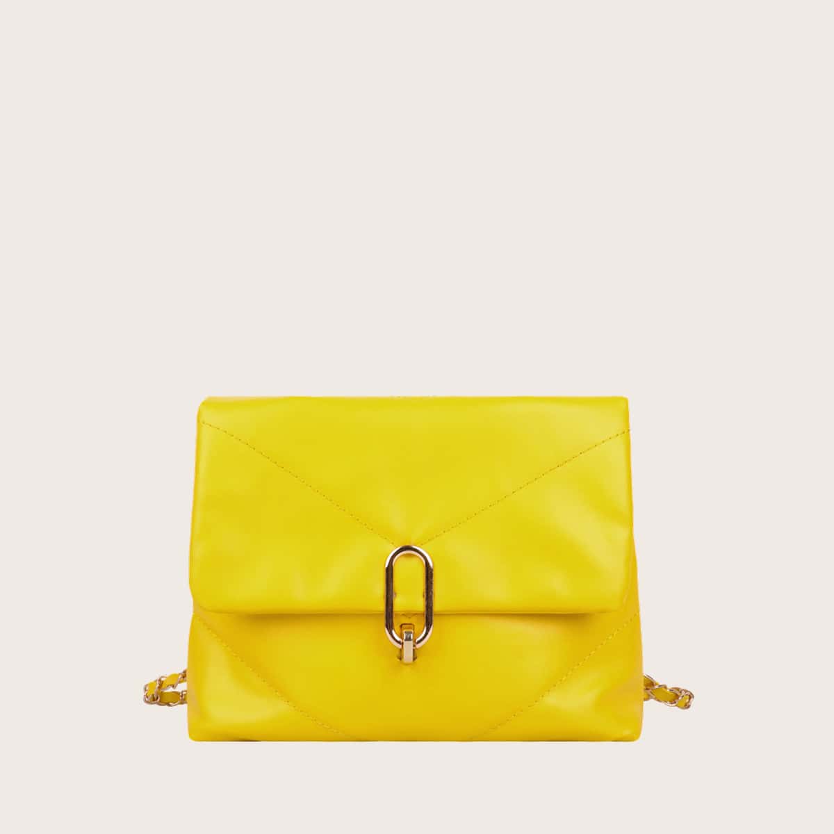 

Quilted Chain Crossbody Bag, Yellow