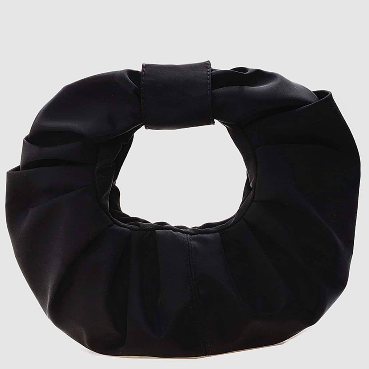 

Solid Ruched Bag, Black