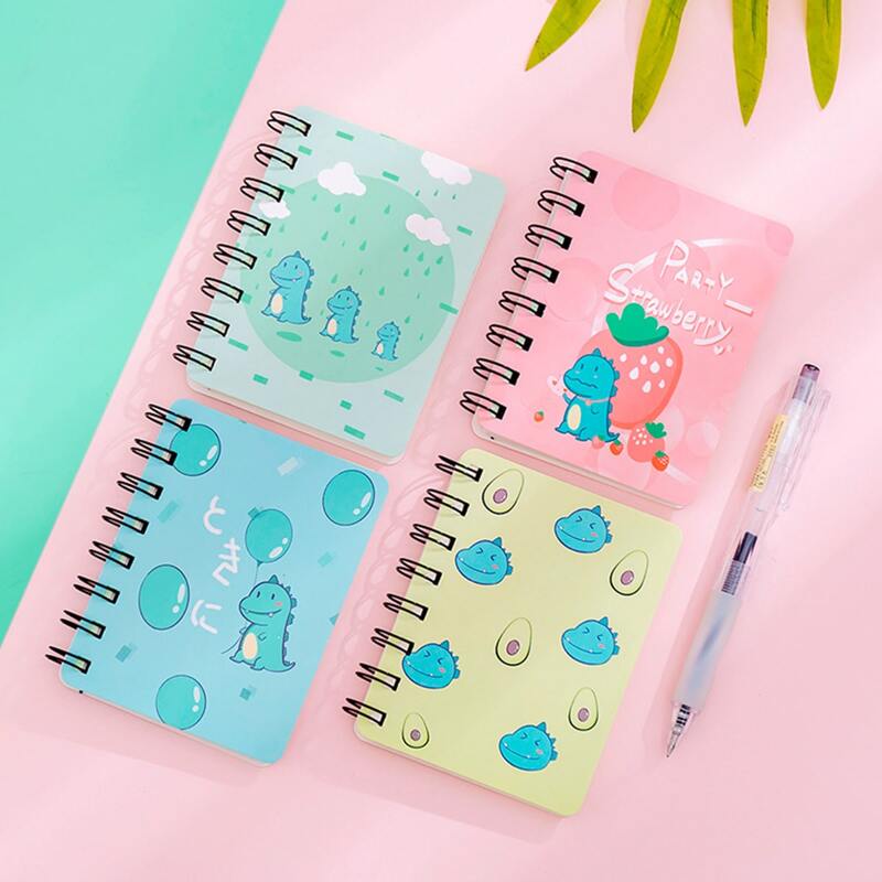 

1pc Dinosaur Print Cover Random Spiral Notebook, Multicolor