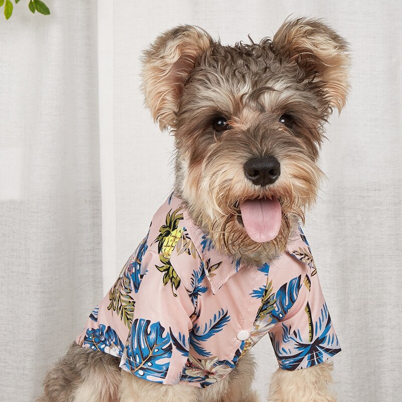 

Tropical Print Pet Shirt, Pink