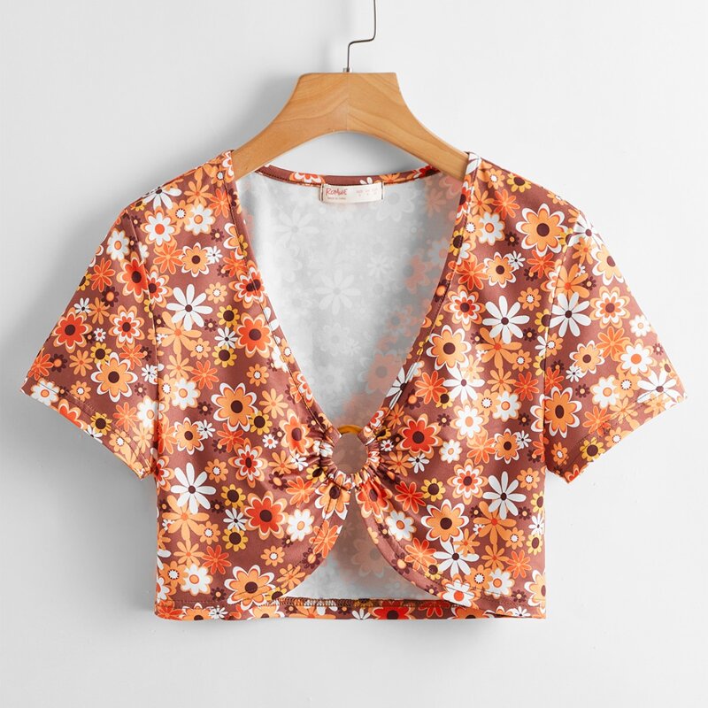 

Ditsy Floral Ring Decor Tee, Multicolor