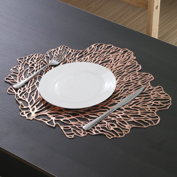 

Coral Shaped Placemat, Rose gold