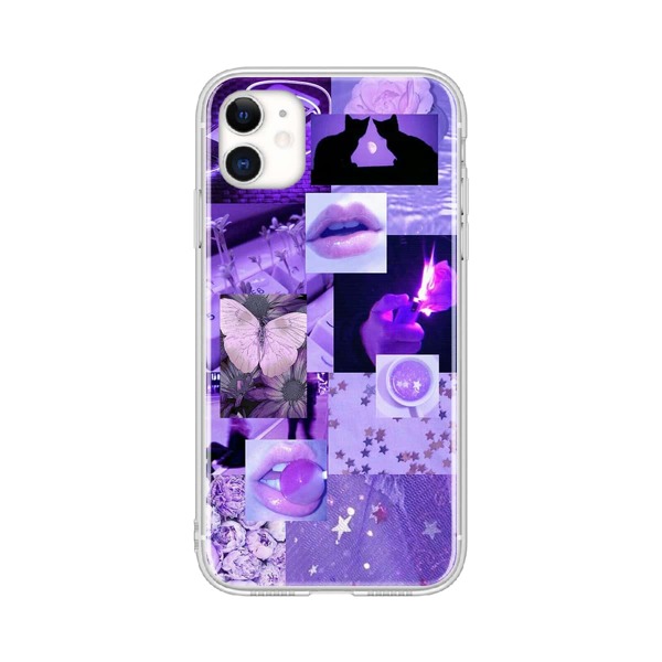 

Aesthetic Collage Phone Case, Purple