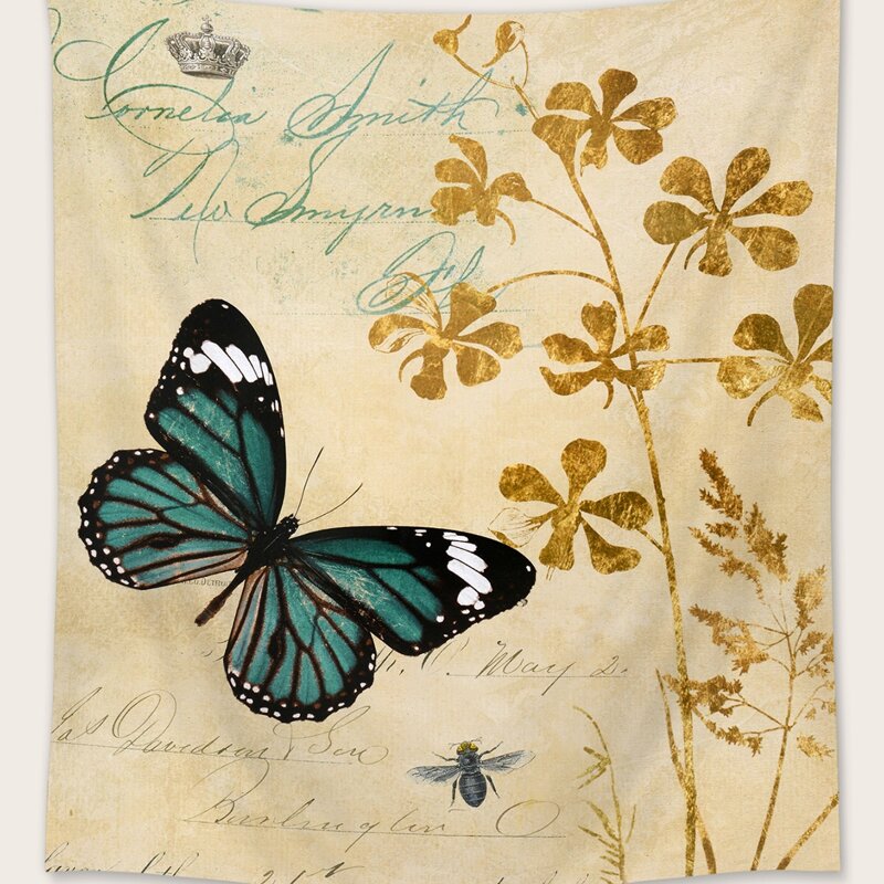 

Butterfly Pattern Tapestry, Multicolor