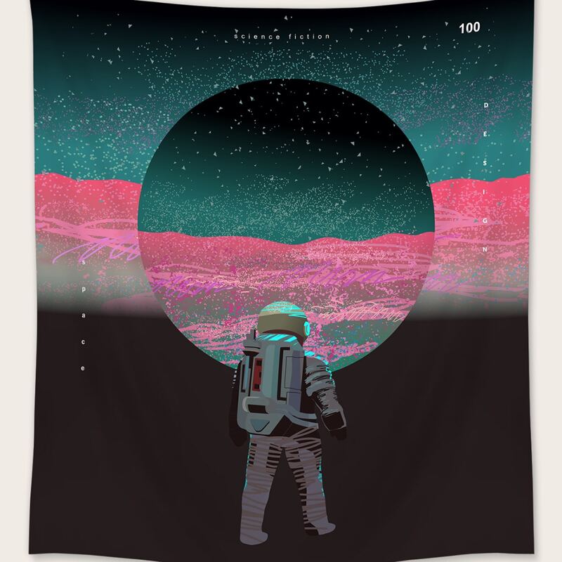 

Astronaut Pattern Tapestry, Multicolor