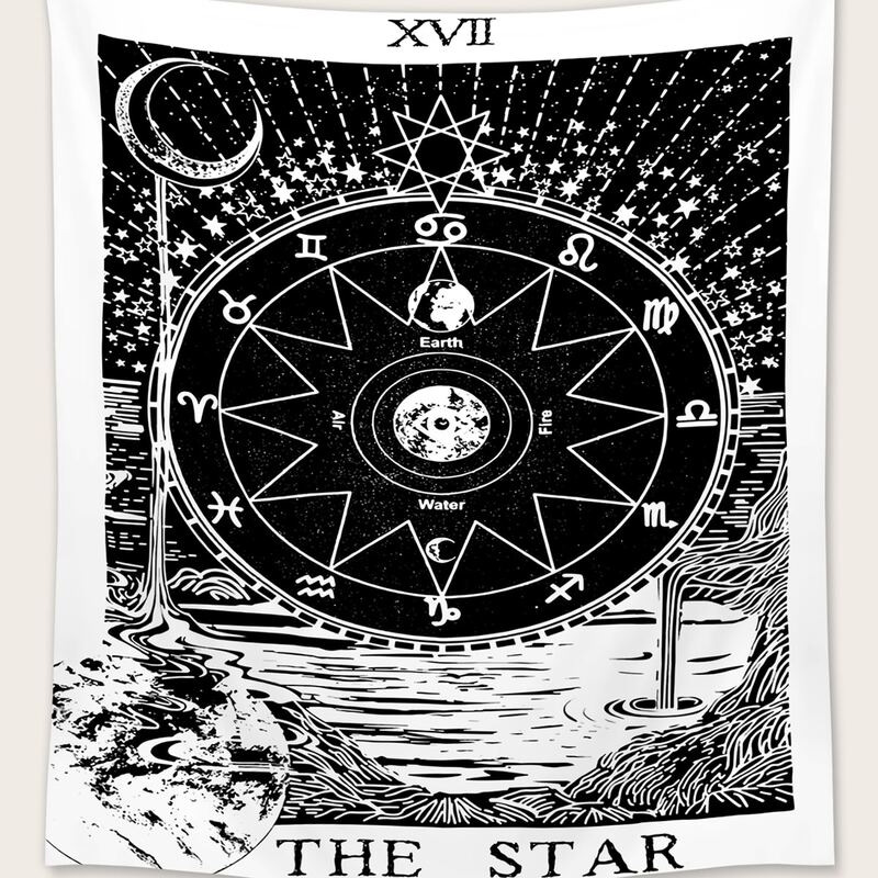 

Tarot Pattern Tapestry, Black and white