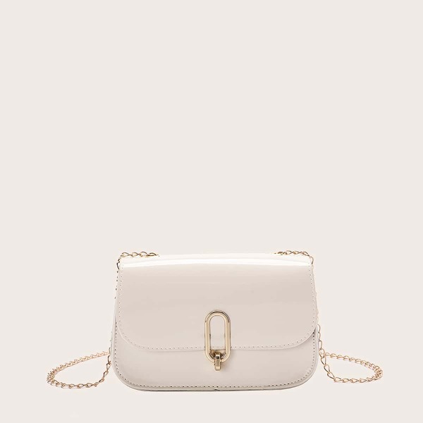 

Flap Chain Shoulder Bag, Beige