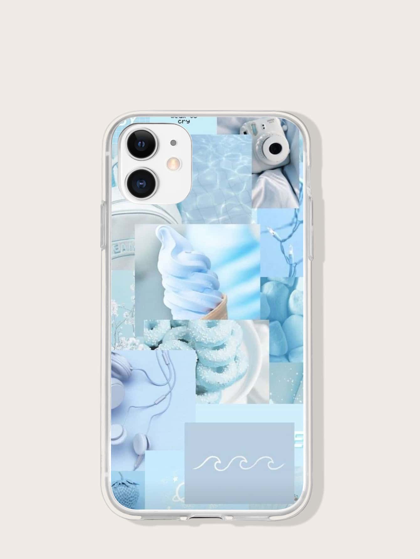 Aesthetic Collage Phone Case - Blue - View 1