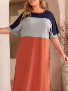 EMERY ROSE Đầm Plus Size Khối Màu Khiêm tốn - Nhiều màu - Xem 3