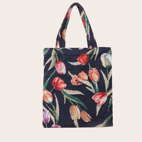 

Floral Satchel Bag, Multicolor