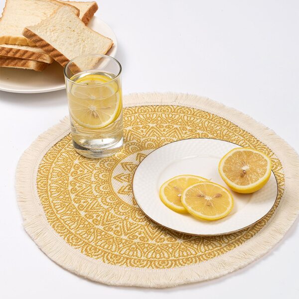 

Mandala Print Placemat, Yellow