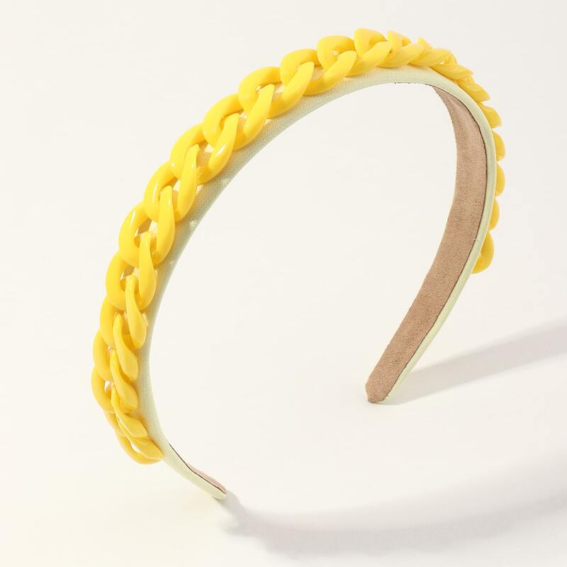 

Chain Design Hair Hoop, Yellow