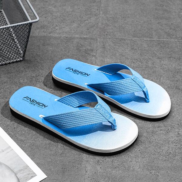 

Men Letter Graphic Flip Flops, Blue