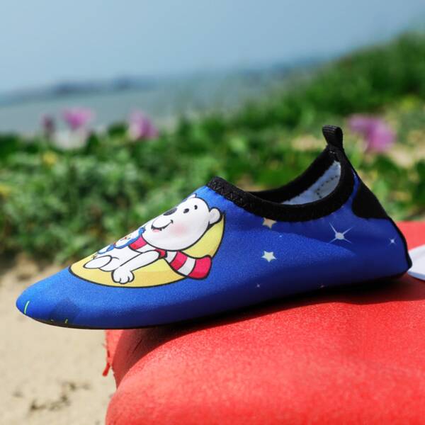 

Boys Cartoon Graphic Water Shoes, Blue