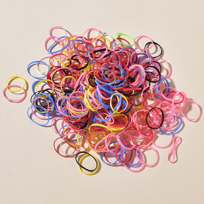 

400pcs Elastic Hair Tie, Multicolor