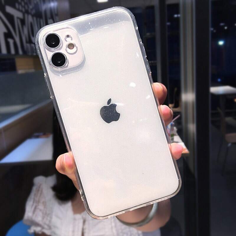 

Glitter Transparent iPhone Case, Clear