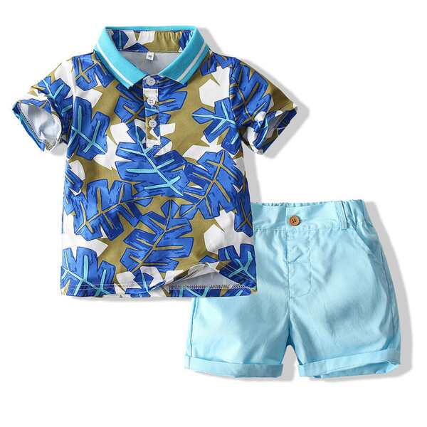 

Toddler Boys Tropical Print Polo Shirt & Shorts, Multicolor