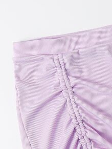 Falda cubre todo con cordón a la altura de las costillas, para las vacaciones de verano - Lila Púrpura - Ver 4